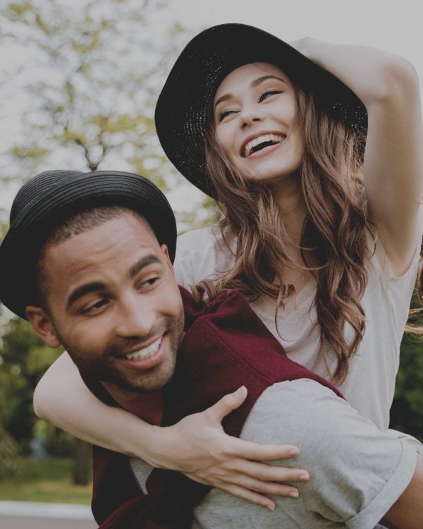 couple having fun laughing